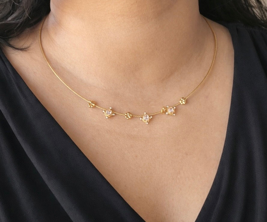 Ethereal Blossom Charm Choker