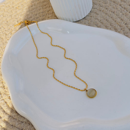 Jade stone necklace
