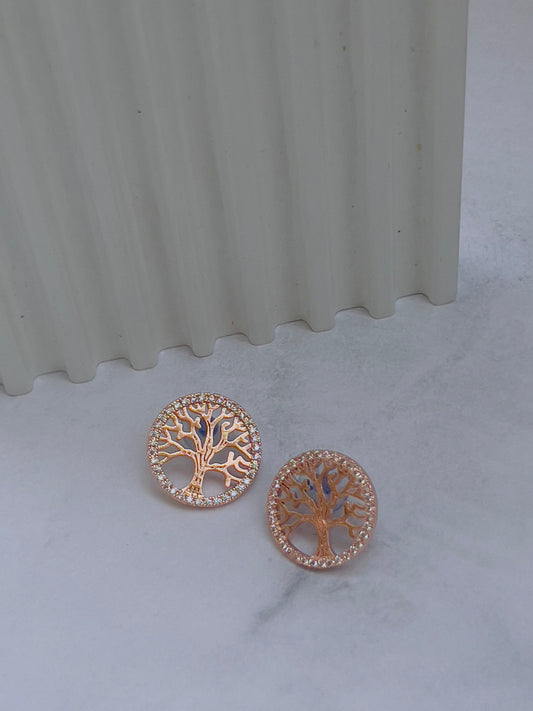 Tree studded earrings normal big