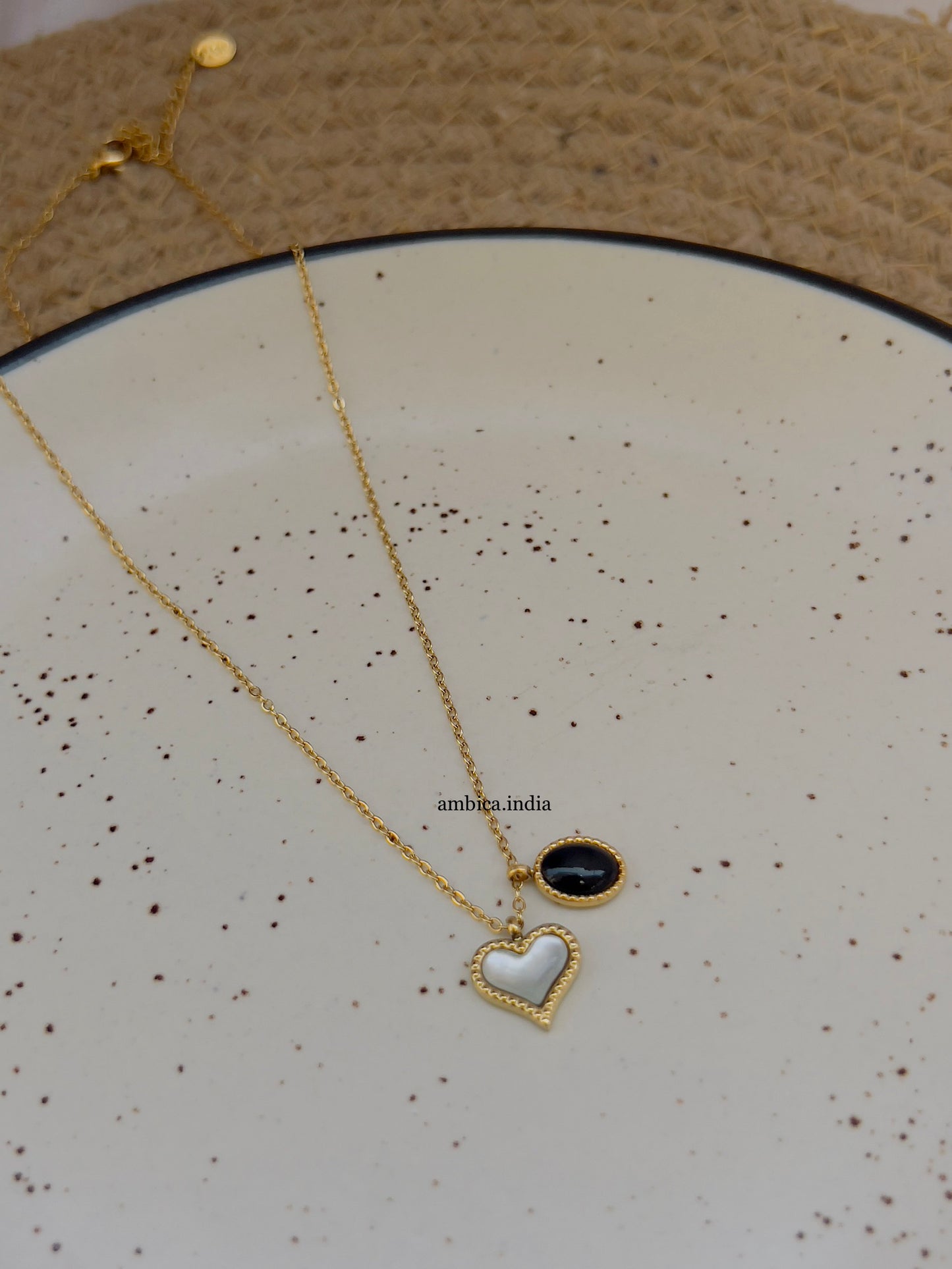 Heart necklace 18k gold plated