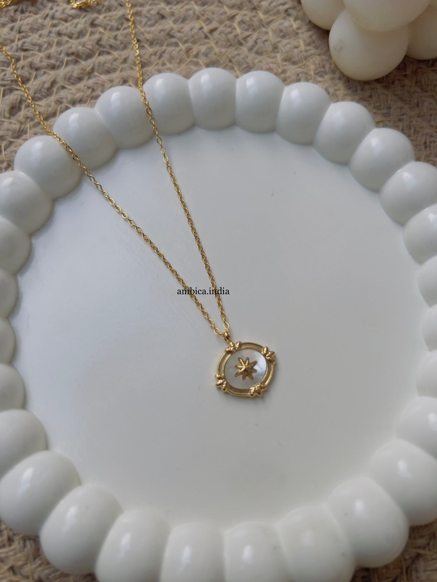 Star necklace 18k gold plated necklace