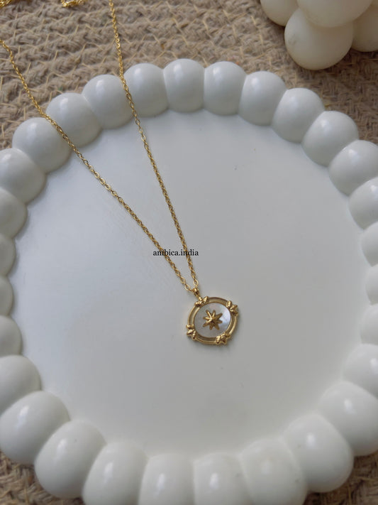 Star necklace 18k gold plated necklace