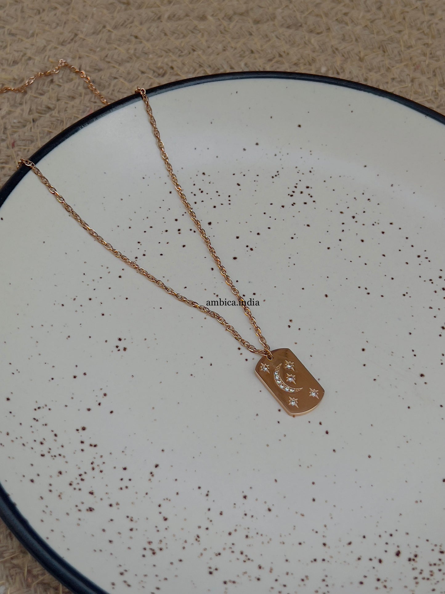 Star with moon necklace