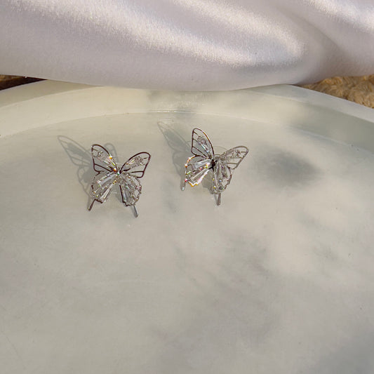 Crystal butterfly earrings