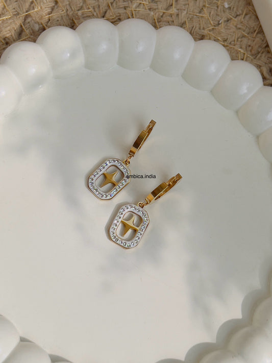 Studded drop earrings