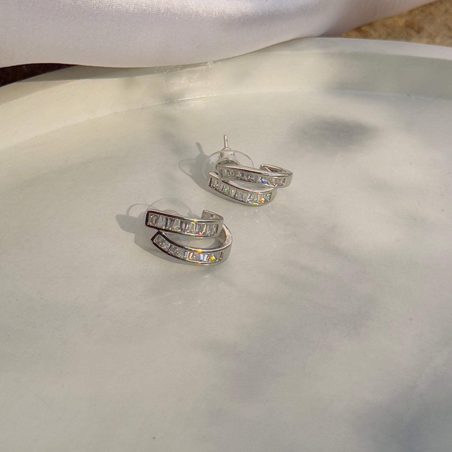 Small crystal earrings