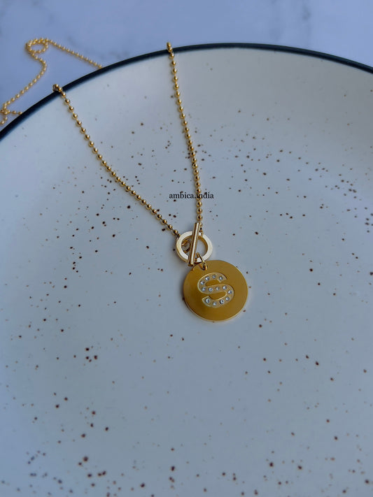 S Studded necklace