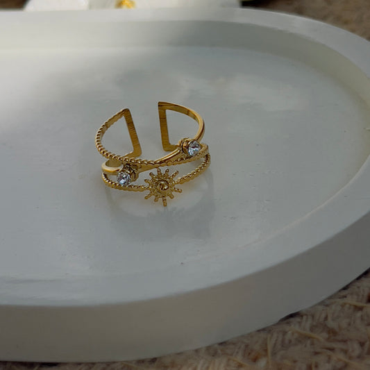 Sun with crystal ring