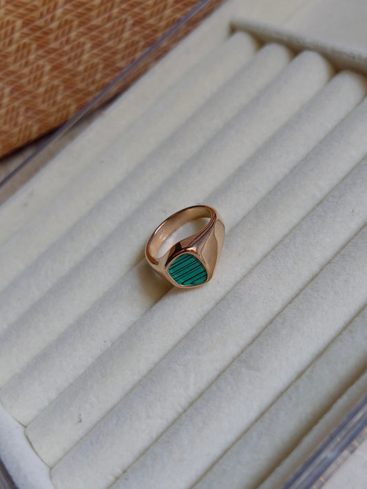 Square green ring