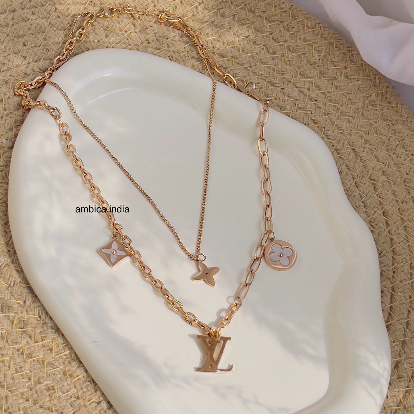 Lv layered necklace 2