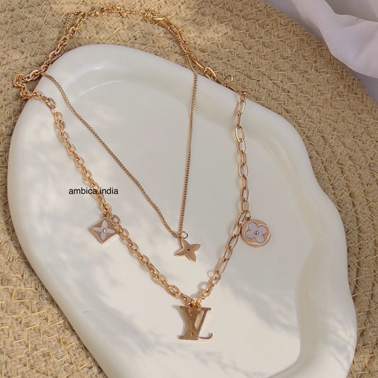 Lv layered necklace 2