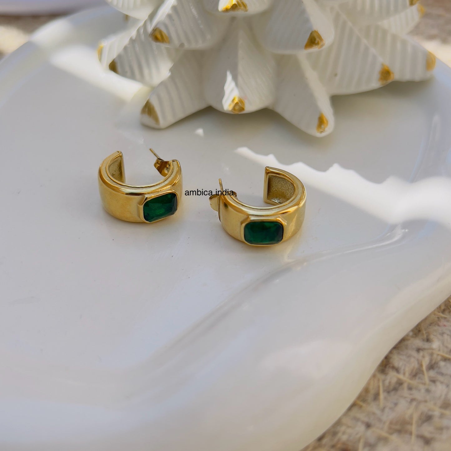 Emerald hoops h1