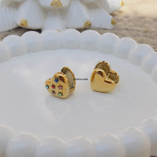 Love multicolour star 2 in 1 earrings