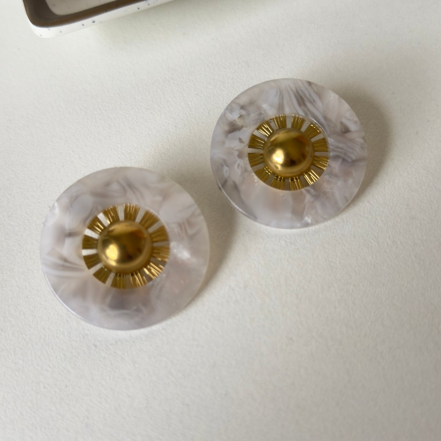 Ivory Sunburst Studs