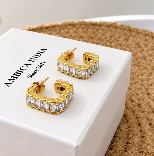 Crystal Luxe Hoops
