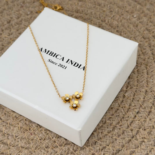 Triple Flower Necklace