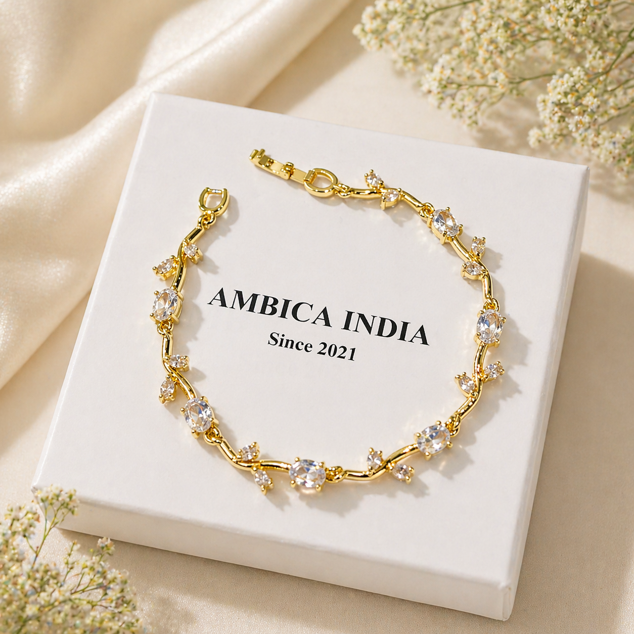 White Tulip Bracelet