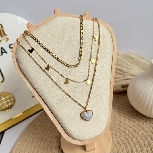 Heart layered necklace