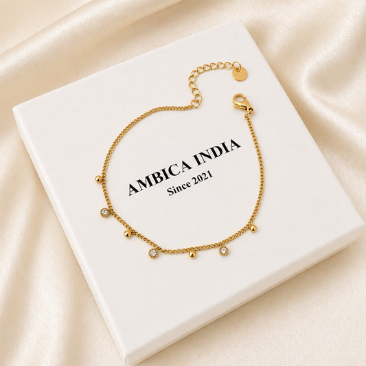 Tiny round crystal bracelet