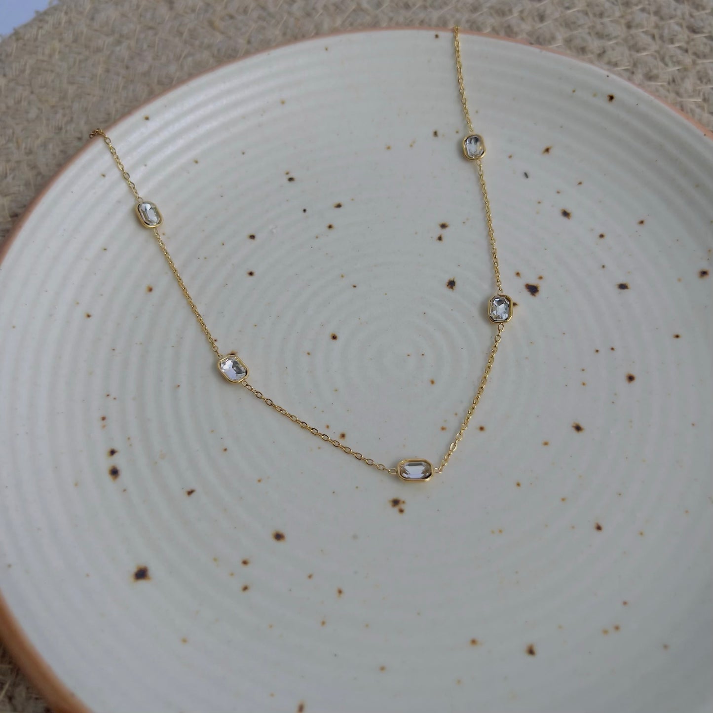 White crystal necklace