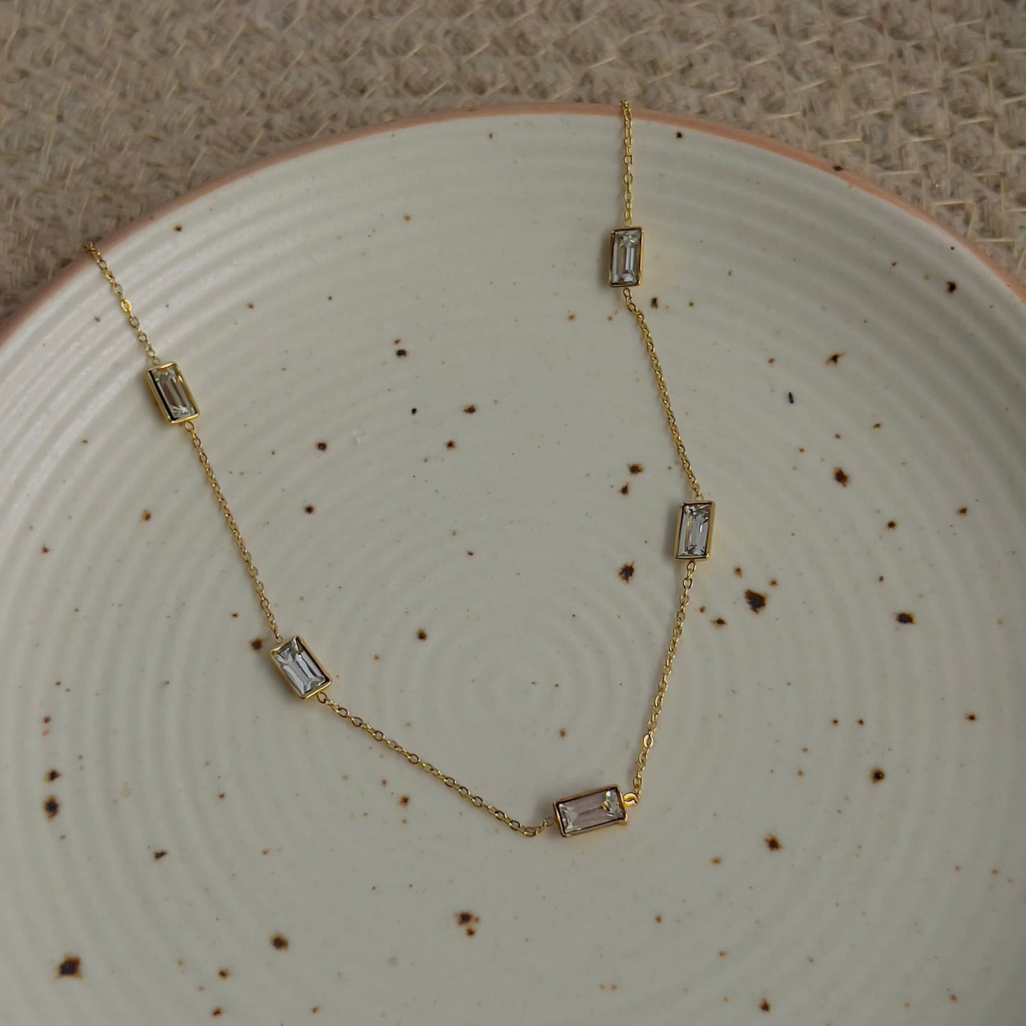 White crystal necklace