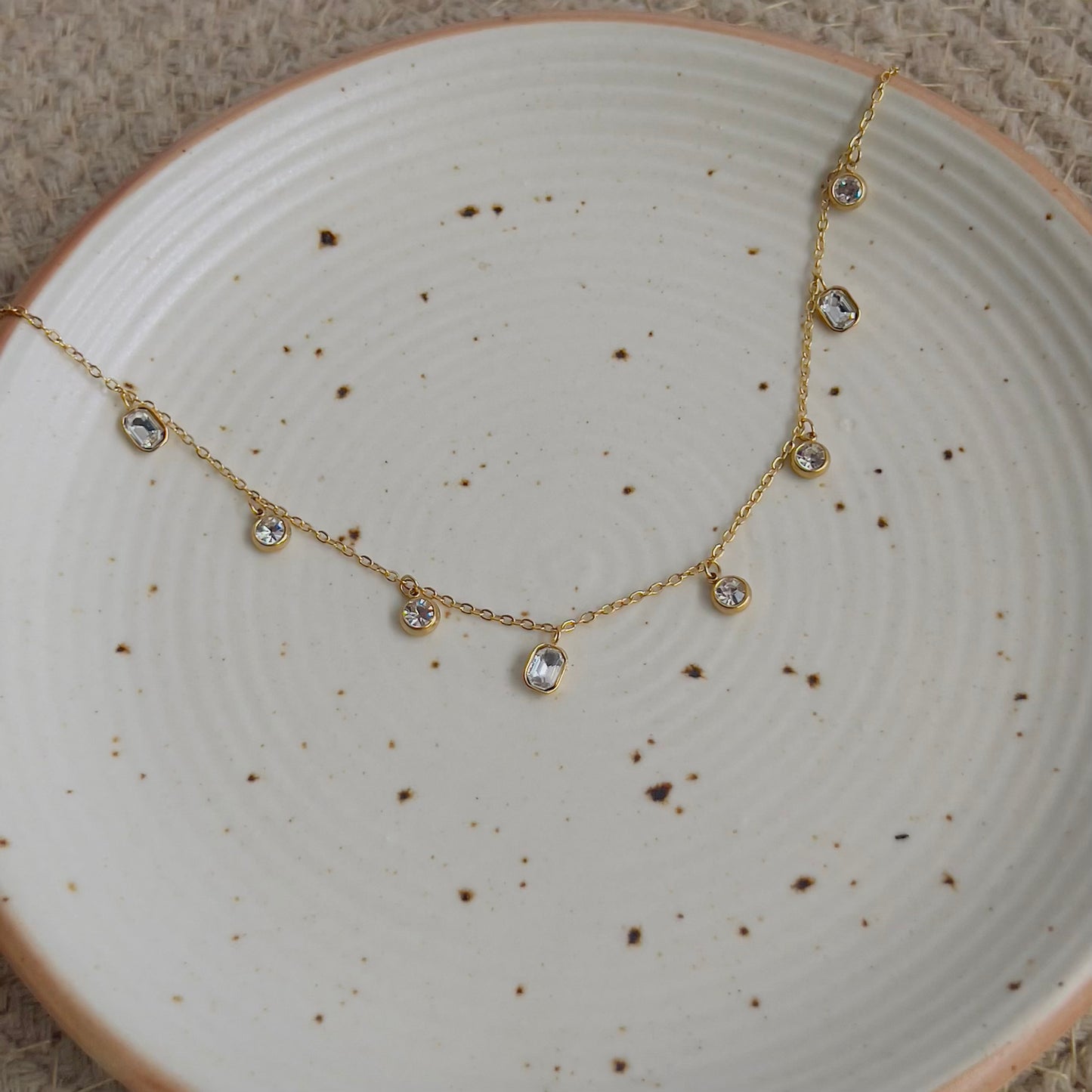 White crystal necklace