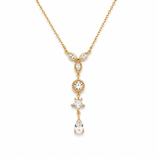 Trio Diamond Drop Necklace