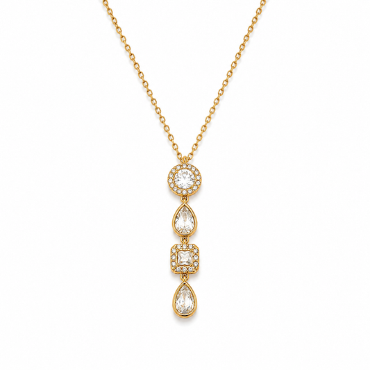 Luxe Halo Drop Necklace