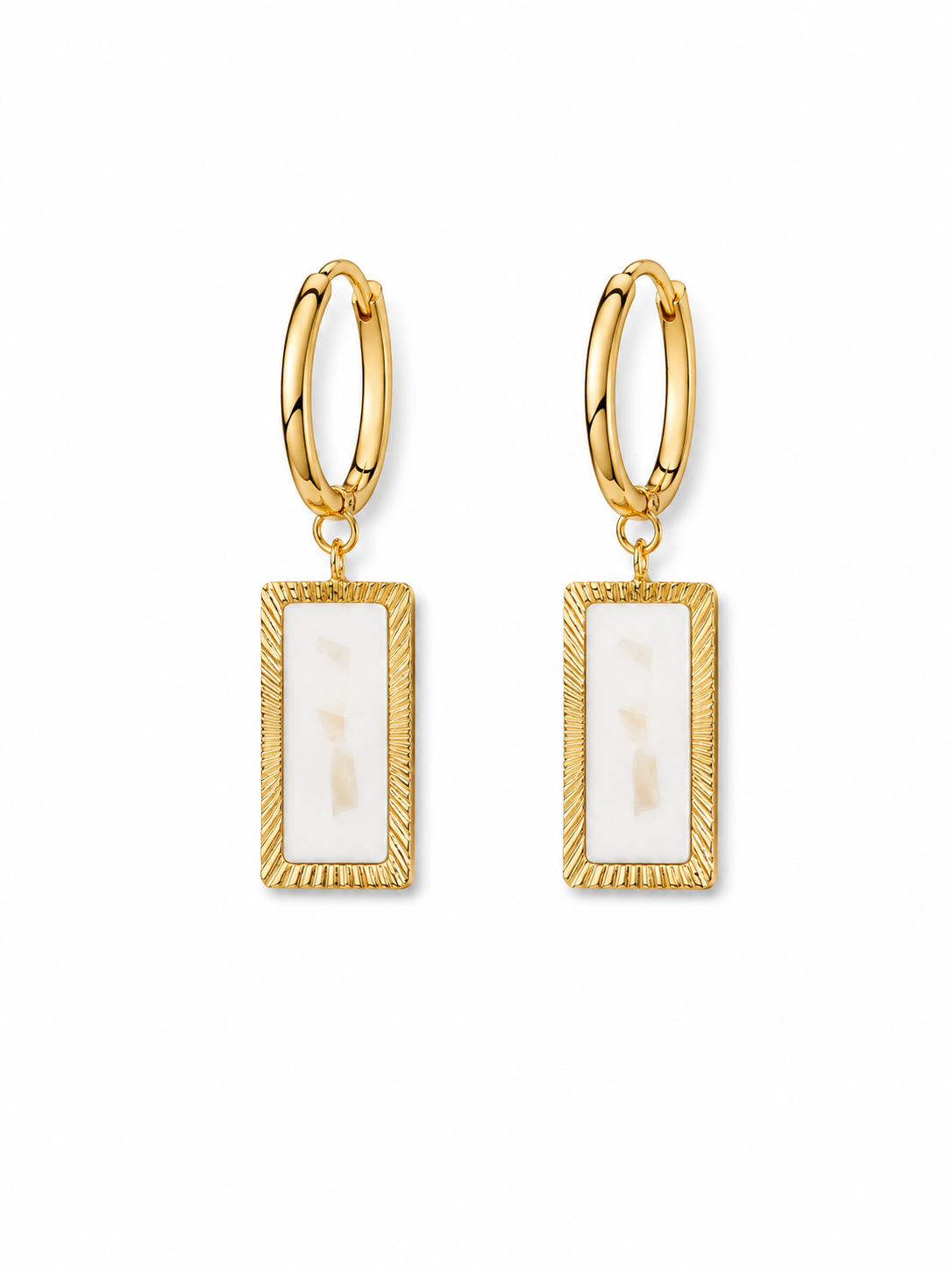Ivory Glow Hoops