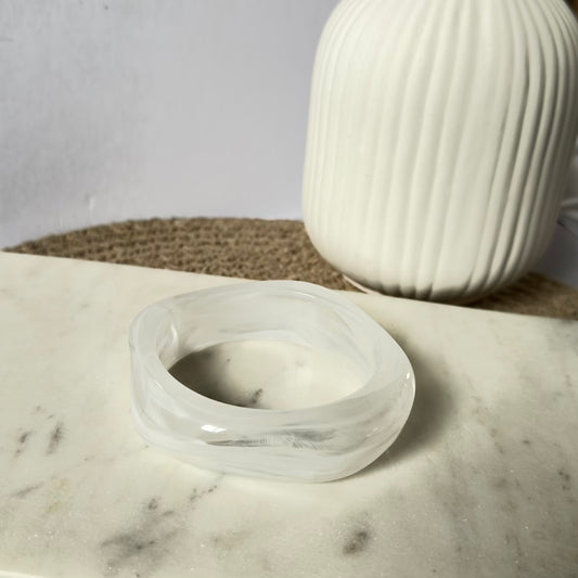 White curve bangle