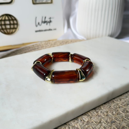 Brown marble charm stack