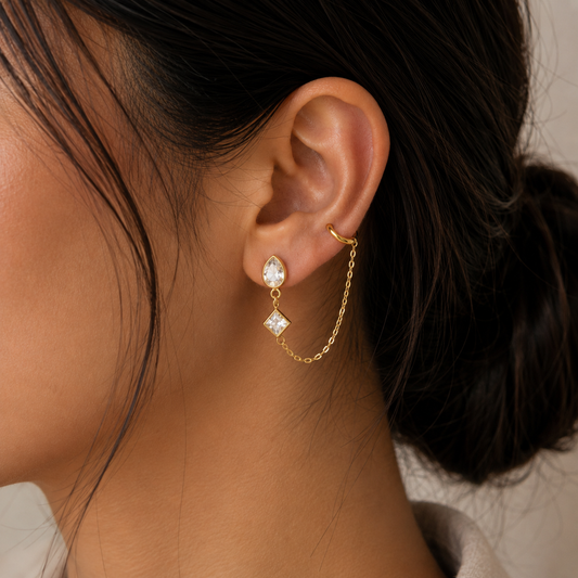 Elegant Dual Piercing Earrings