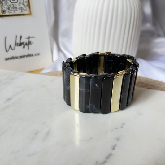 Black Marble Charm bracelet