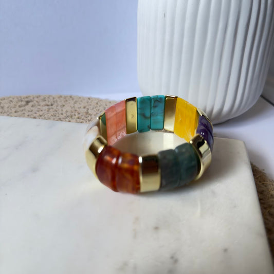 Multicolour charm bracelet