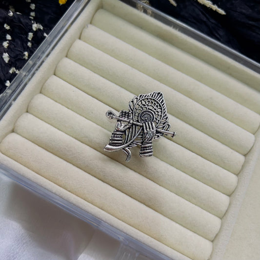 Peacock aura ring