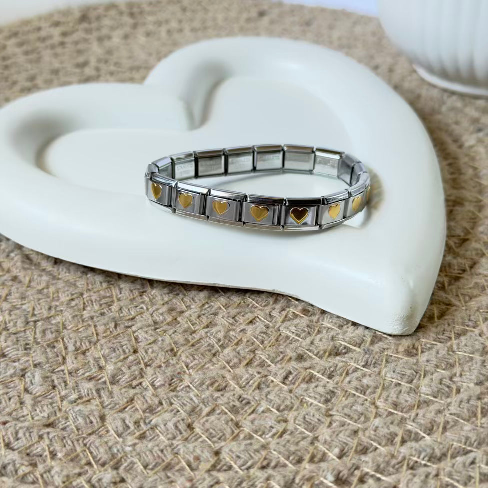 Heart charm bracelet