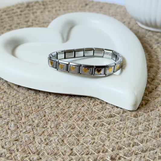 Heart charm bracelet
