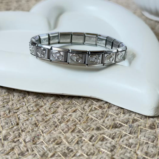 Heart charm bracelet