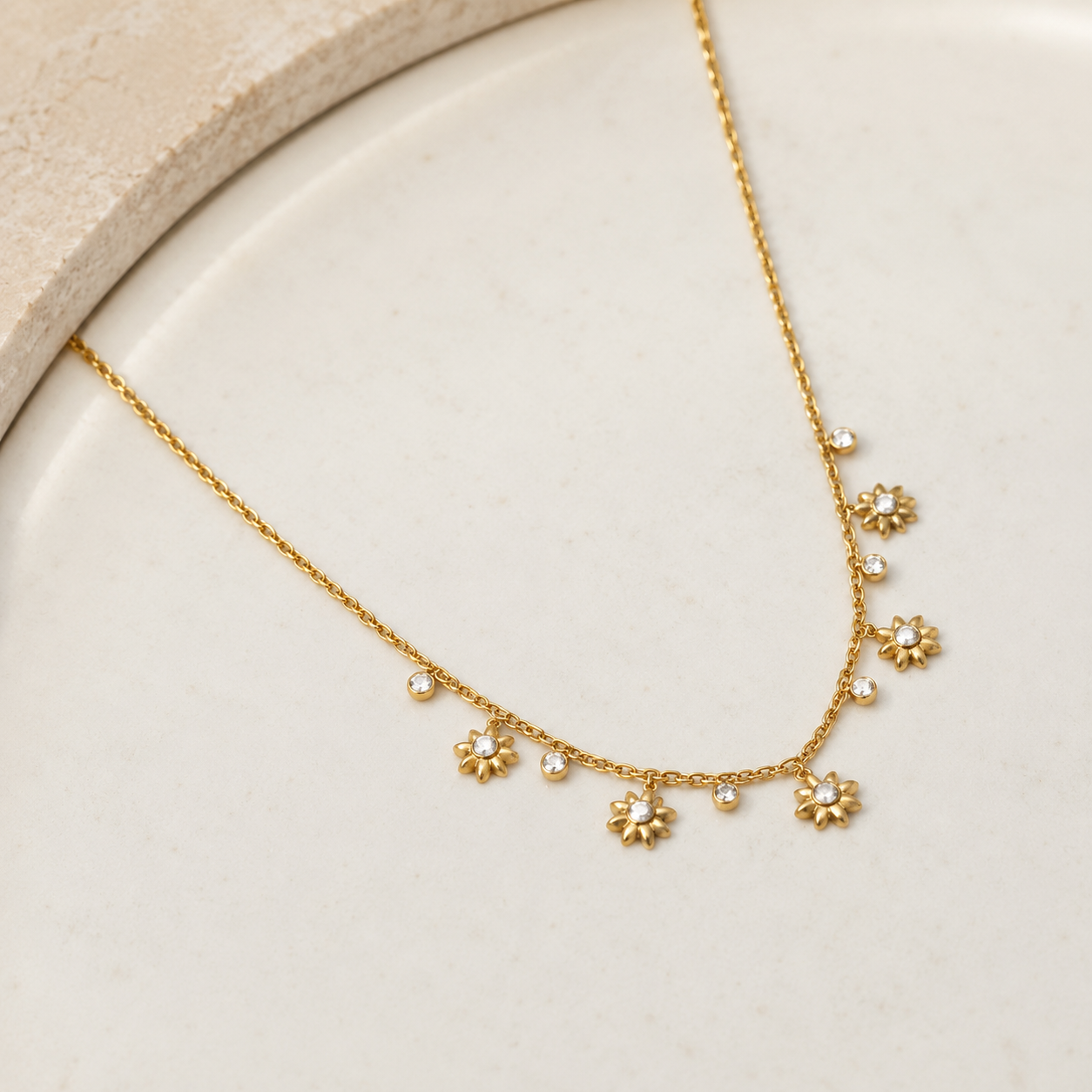 Crystal Flower Necklace
