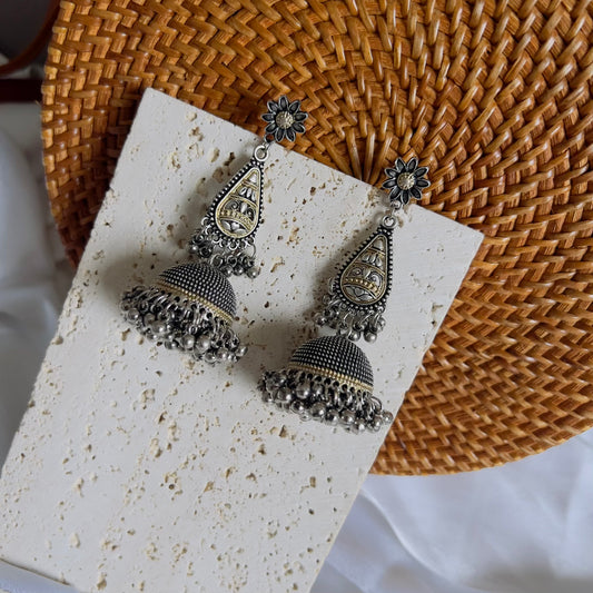 Tribal Bloom Jhumkas