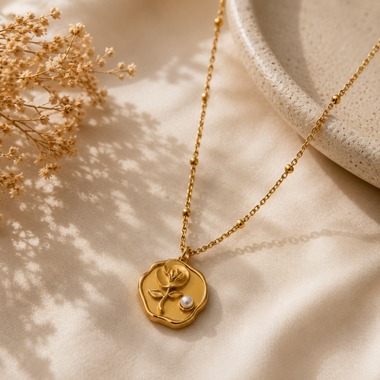 Pearl flower necklace