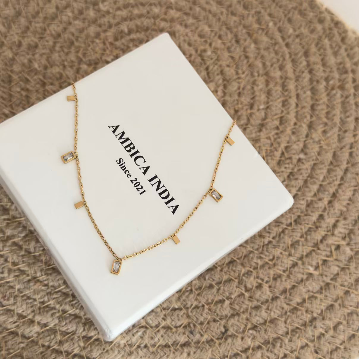 Tiny crystal necklace