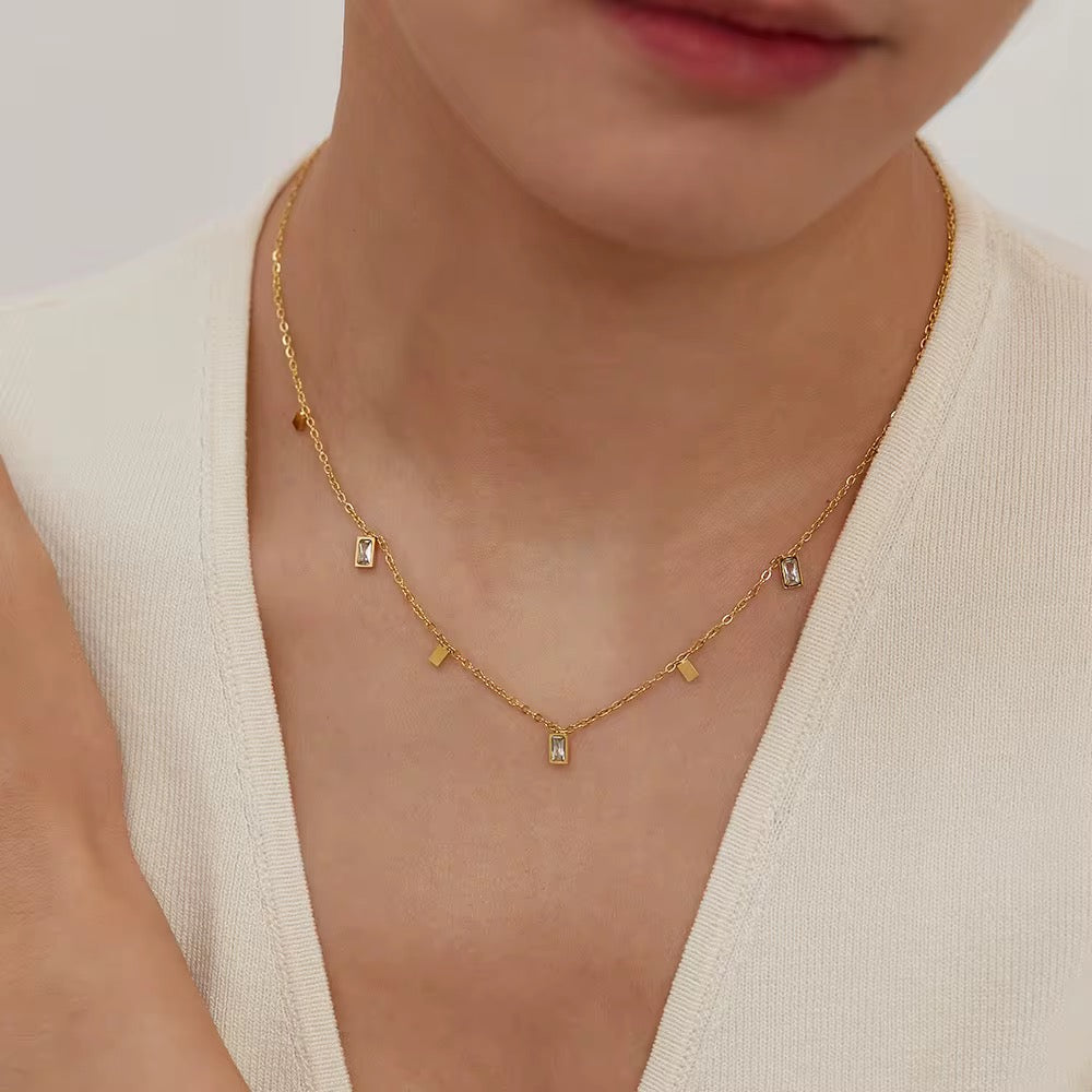 Tiny crystal necklace