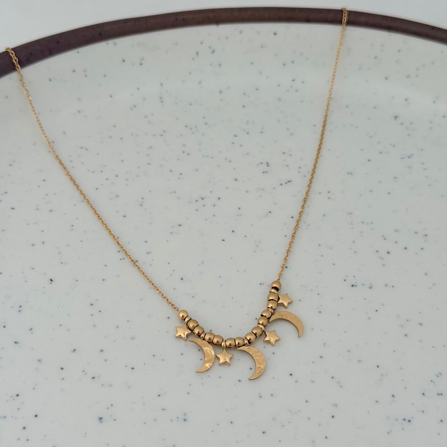 Moon star necklace