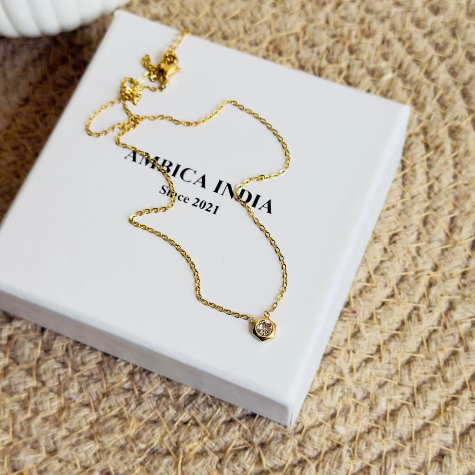 Tiny crystal necklace