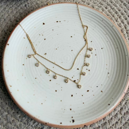 White crystal necklace ￼