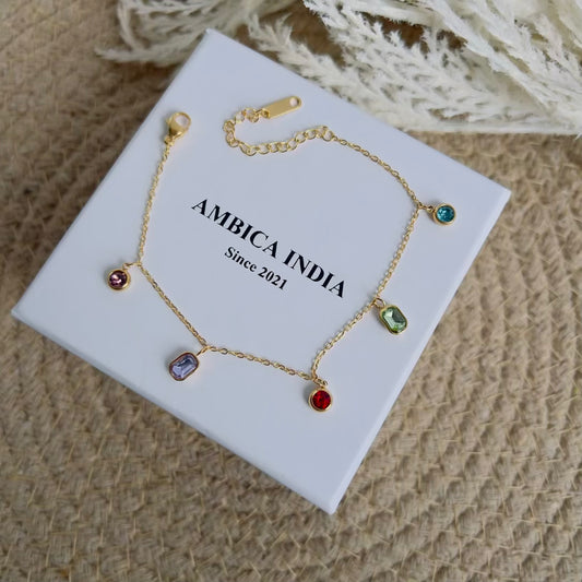 Multicolour crystal bracelet