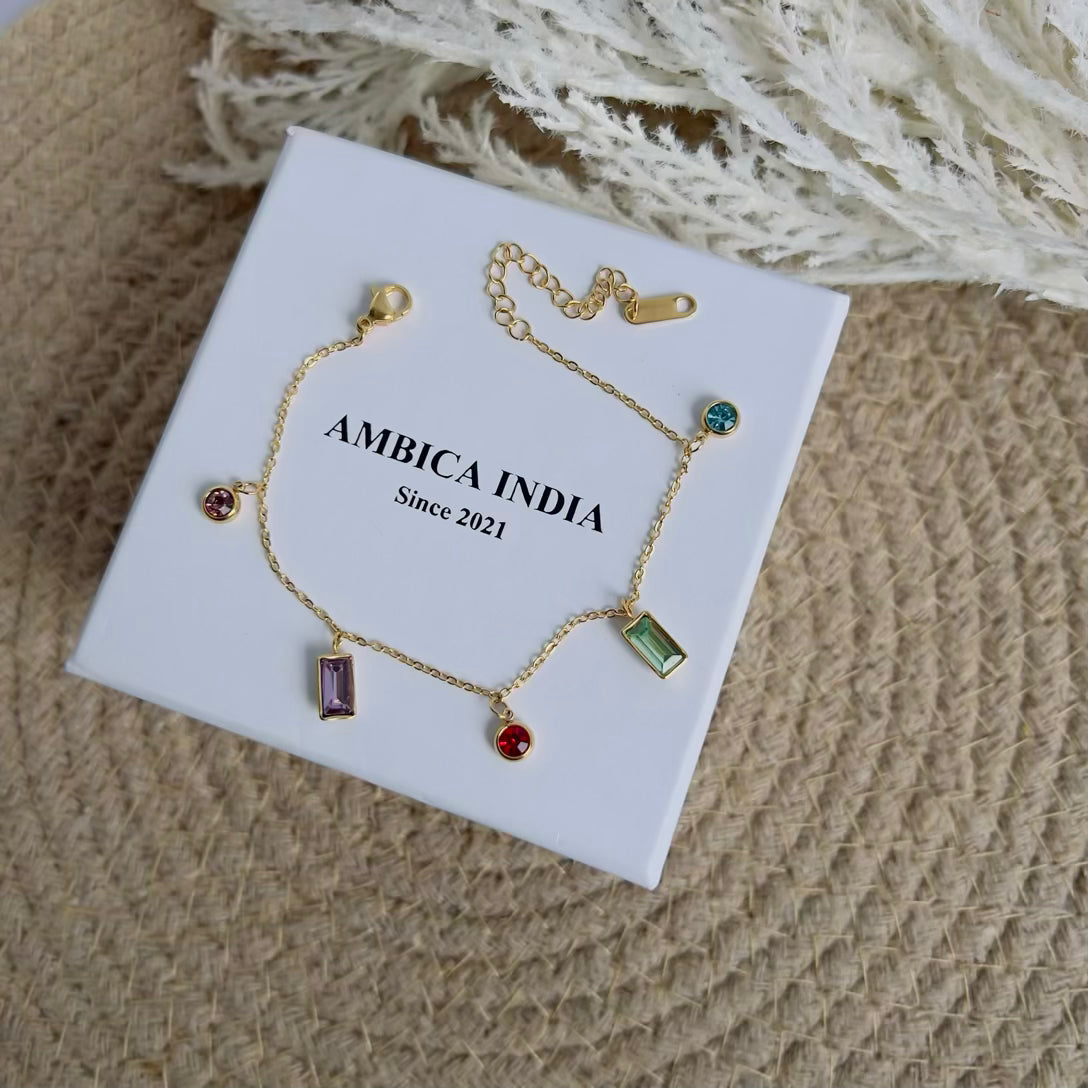 Multicolour crystal bracelet