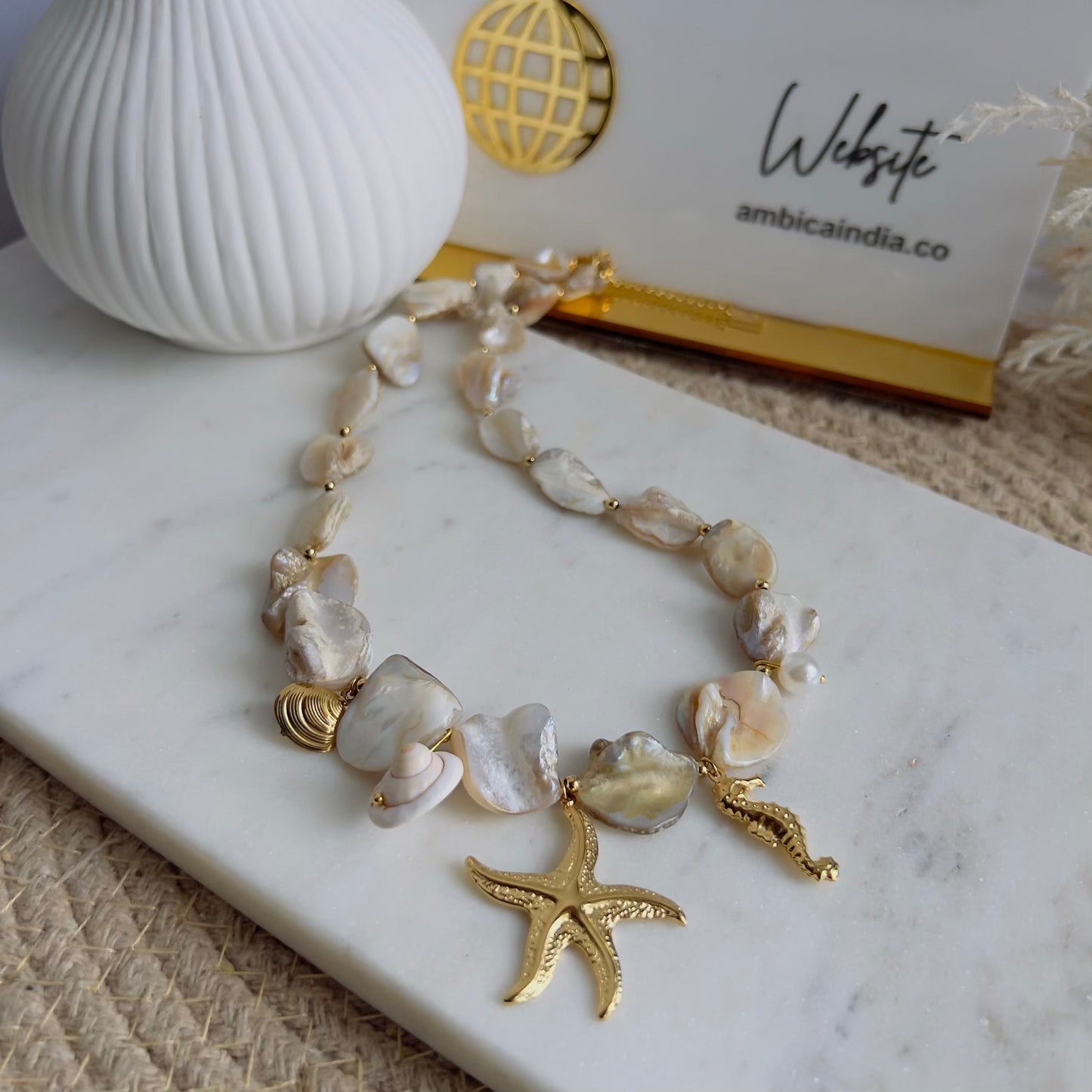 Starfish chunky necklace