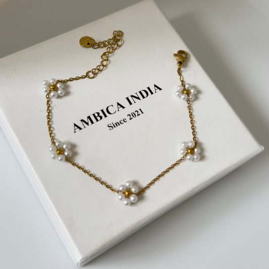 White flower bracelet